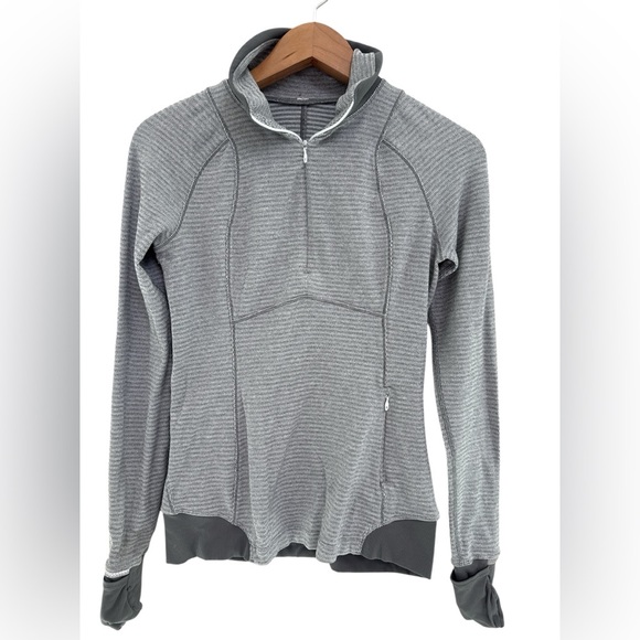 Lululemon Runderful 1/2 Zip Mini Check Pique  Heathered - Picture 2 of 8